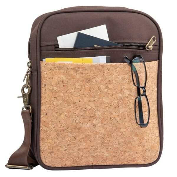 Eco-Friendly Cork Sling Messenger Bag-S17 with 2 tone finish