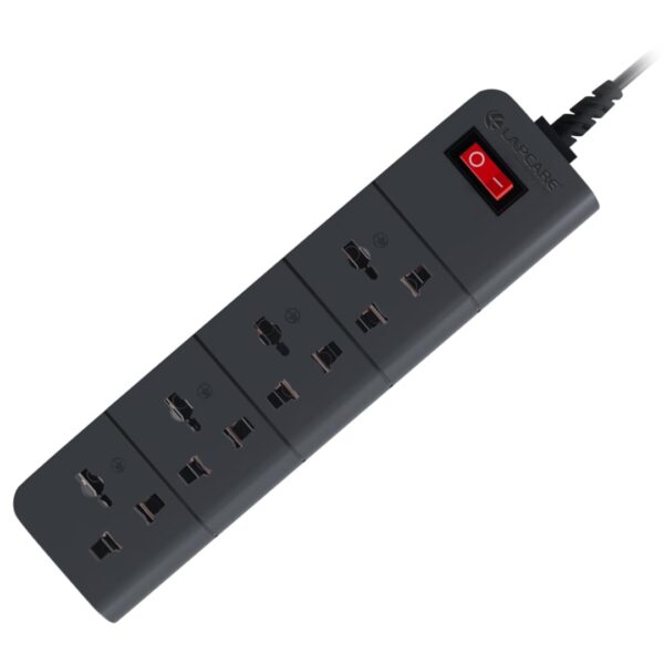 SURGEE 4 (3M) 4 Socket Single Switch Surge Protector